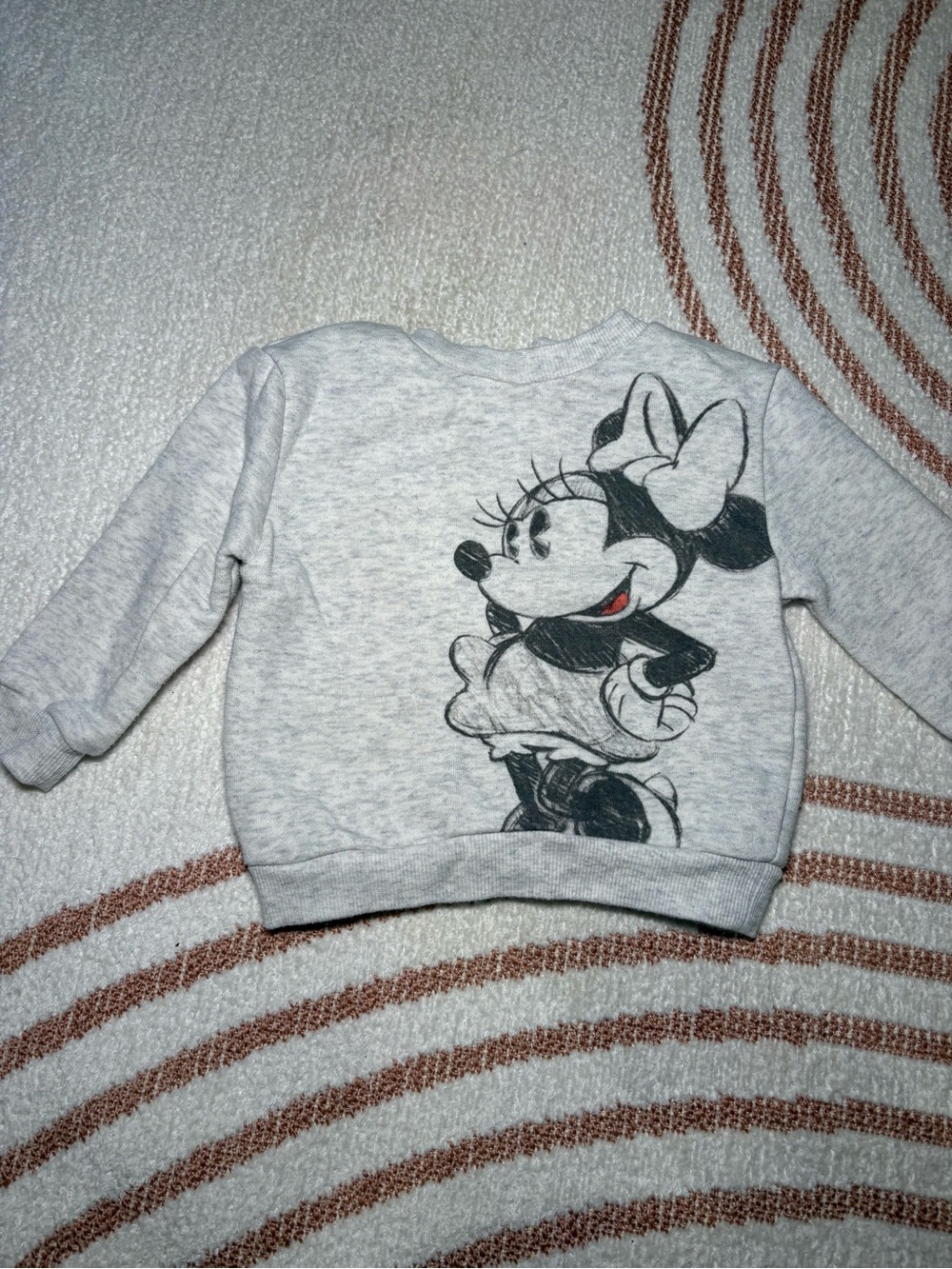 Joe Fresh Light Gray Minnie Mouse Sweatshirt for Kids